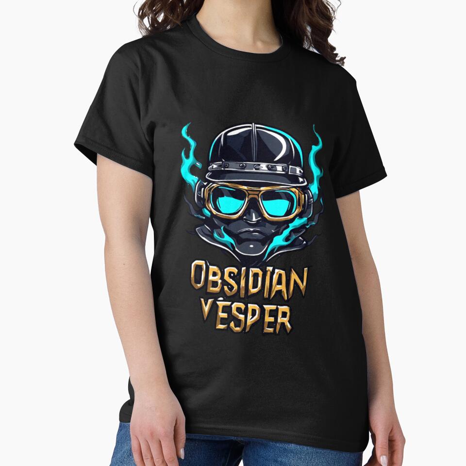 Obsidian Vesper Minimal Icon - Premium Enamel Rebel Art_01 by Shift-Bloom