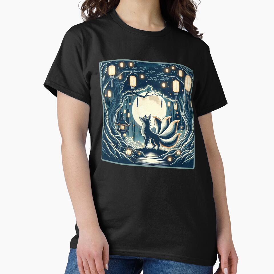 Enchanted Japanese Kitsune Forest. Japanese folklore. by Unitepeople