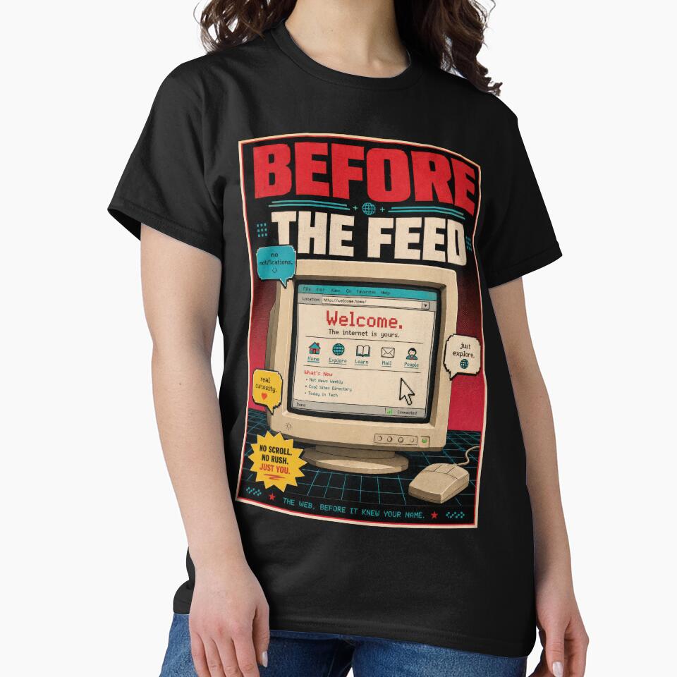 Before The Feed Retro Internet Poster by Sketchlegacy