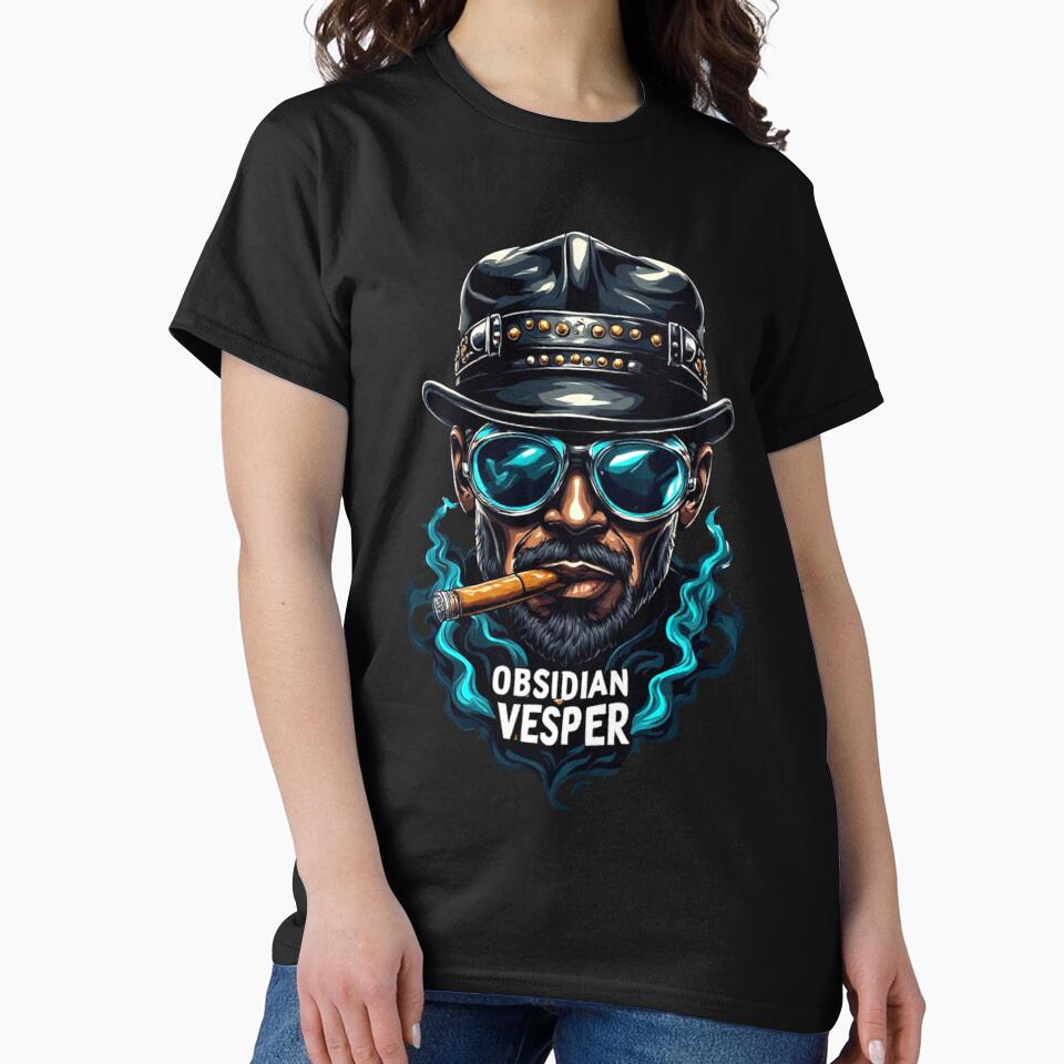 Obsidian Vesper Classic - Premium Enamel Rebel Art by Shift-Bloom
