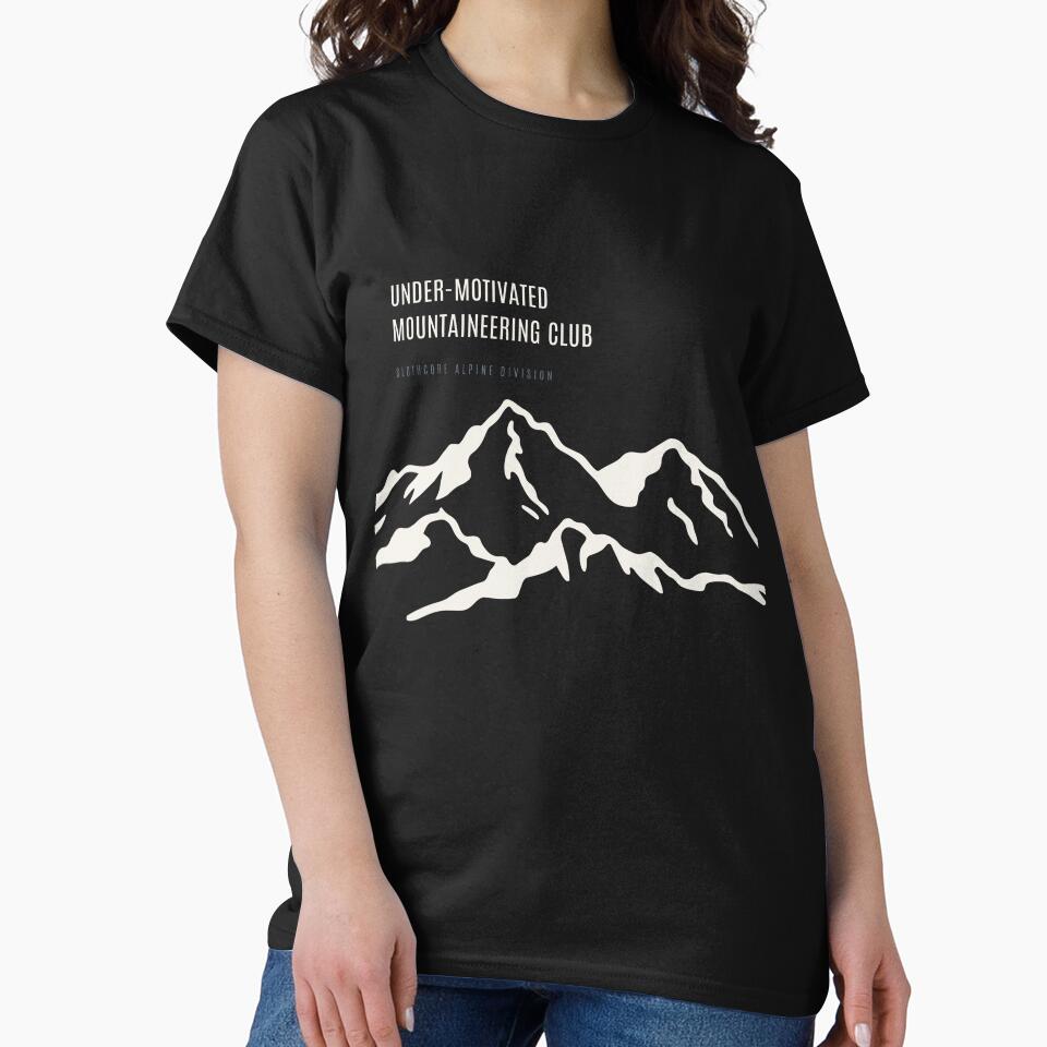 Under Motivated Mountaineering Club Ironic Slothcore Minimal Mountain by SlothcoreVibes