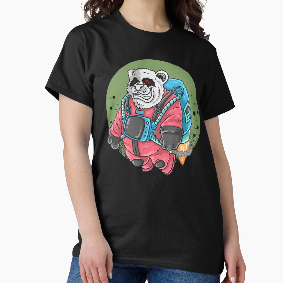 Evil Panda Flying in Space (version 2) by kalud-zoldyck