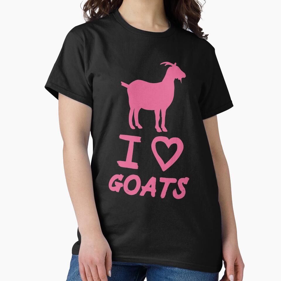 Pink I Love Goats for Goat Lovers by Mochi-Merch