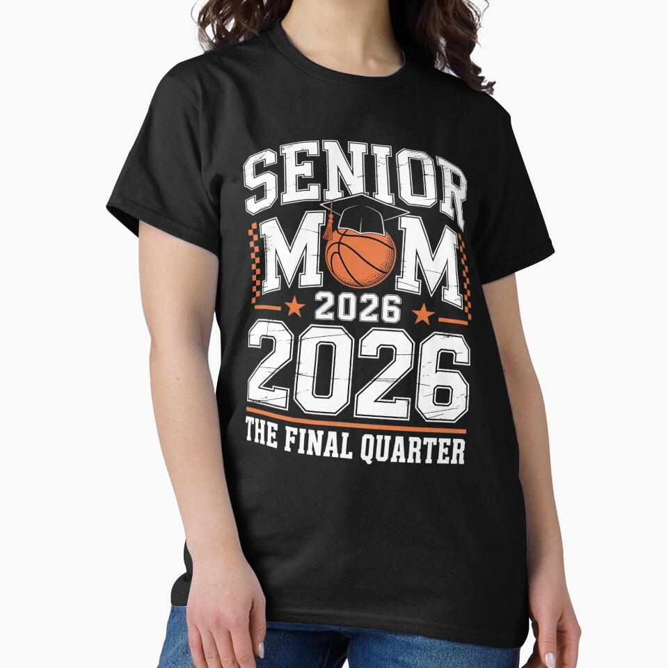 Senior Mom 2026 Basketball Graduation Quarter Men Women by BlassmausArt
