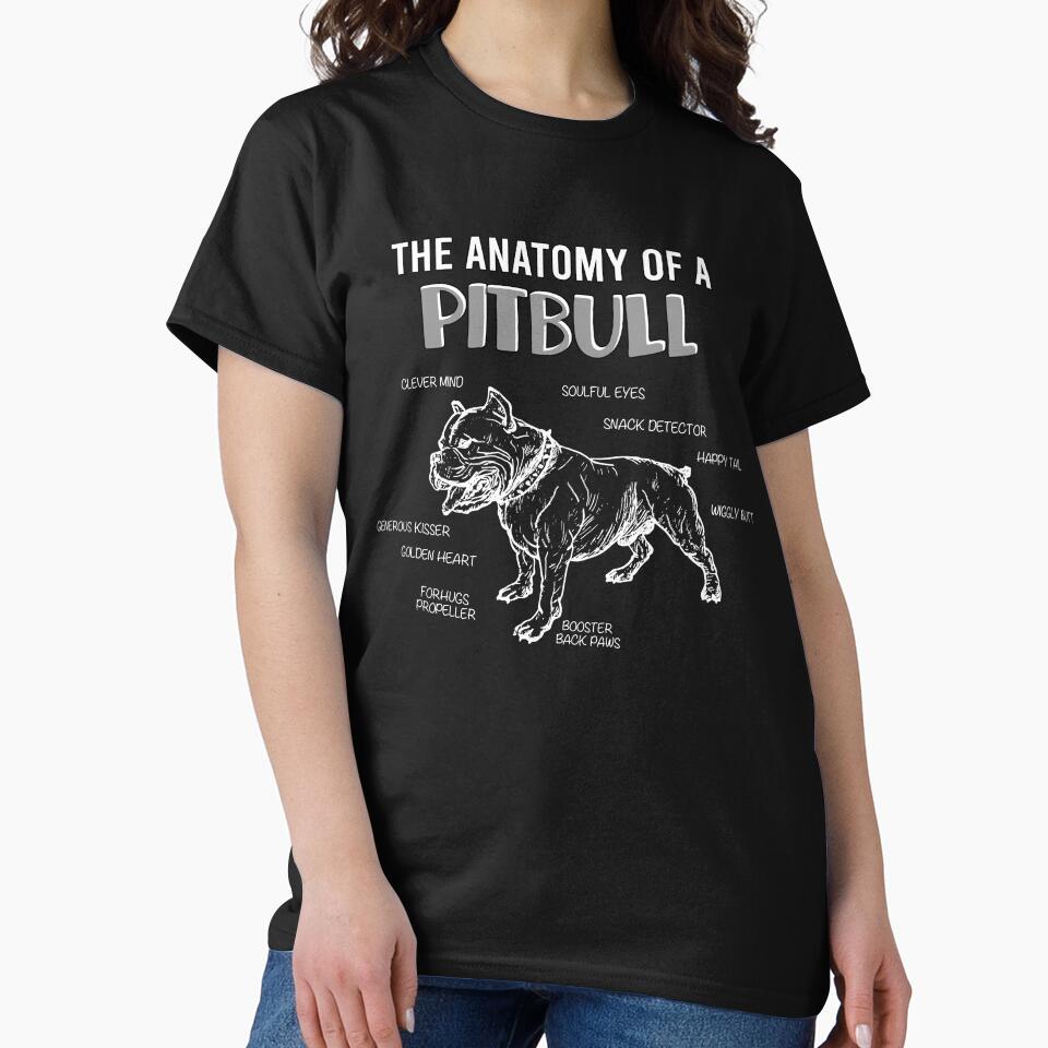 Anatomy Of A Pitbull Dog Lover - Dog Mom Dog Dad by Kaysmith233