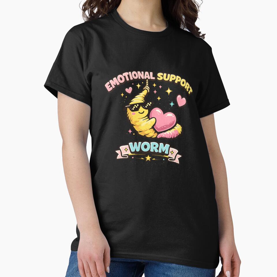 Emotional Support Worm Cute Comfort Character Meme by PunchDrop