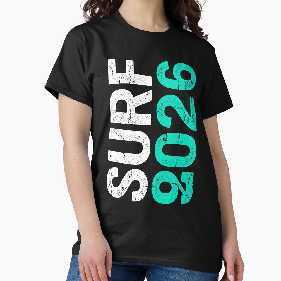 Surf 2026 Distressed Vertical Typography by TeNovaStudio