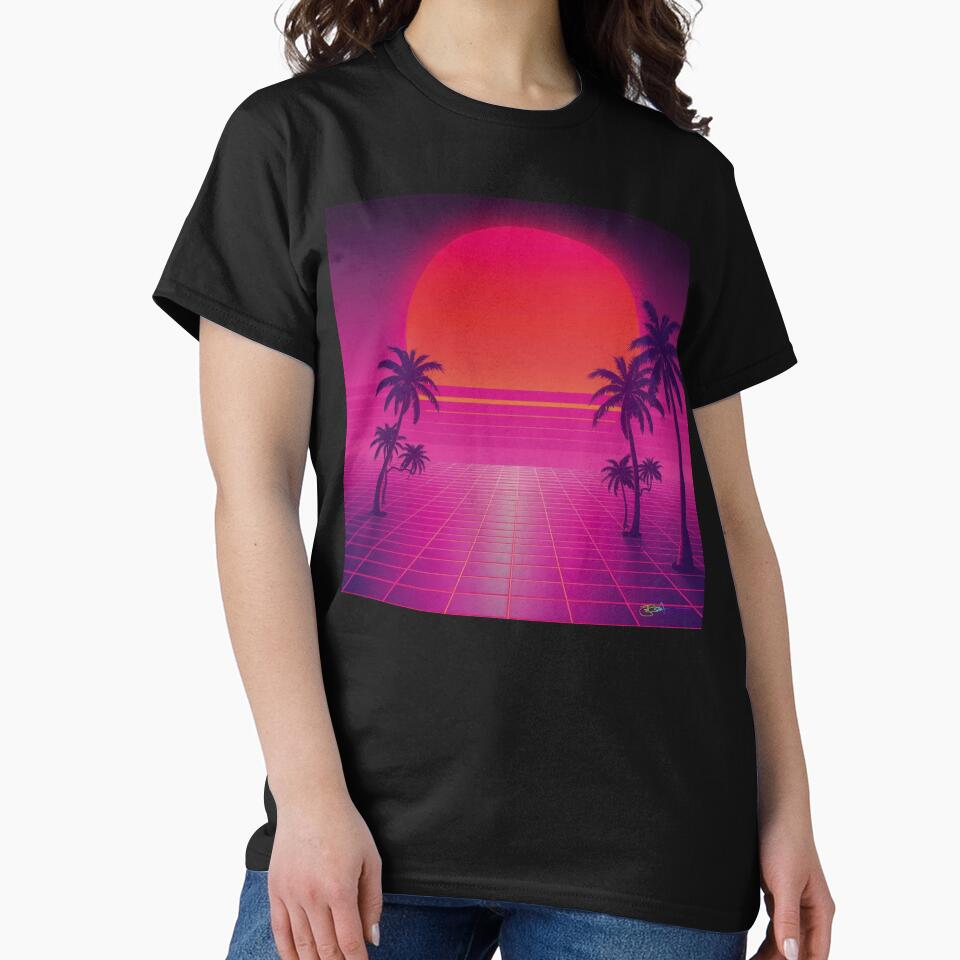 Synthwave Summer Retro 80s Neon Landscapes 372 by Benito Del Ray