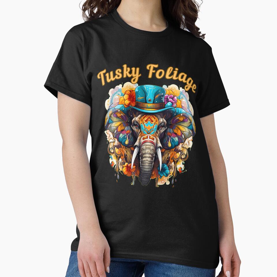 Tusky Foliage. funny elephant by ElephantVibes