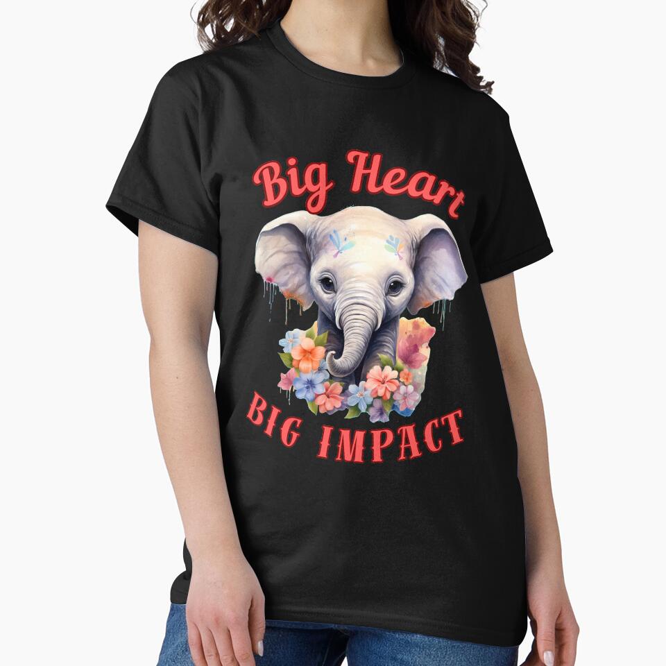 Big Heart, Big Impact. colorful elephant by ElephantVibes