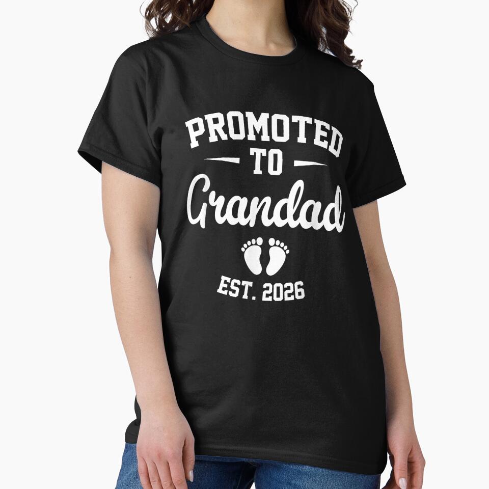 Promoted To Grandad Est 2026 Retro Soon To Be Grandad 2026 by Goleon12