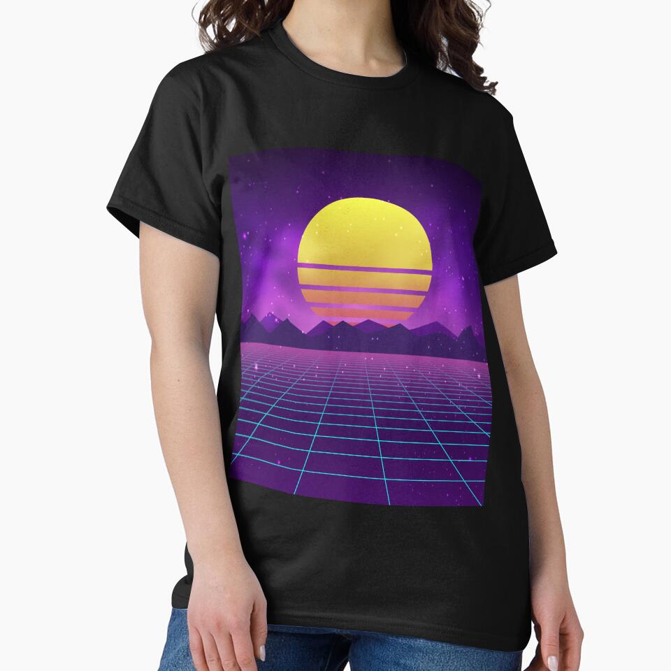 Sunset Grid Lines Vaporwave Aesthetics by MaiZephyr