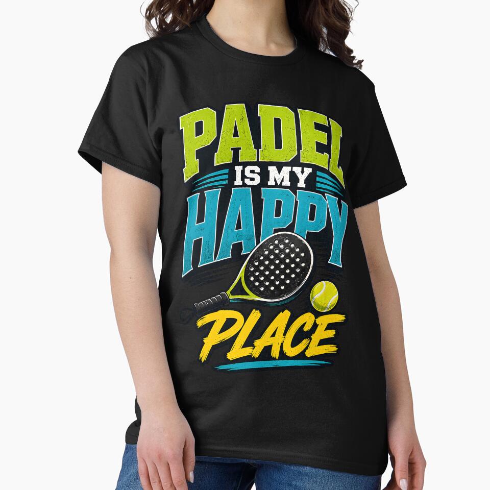 Padel Is My Happy Place Retro Sport by Mr Lee