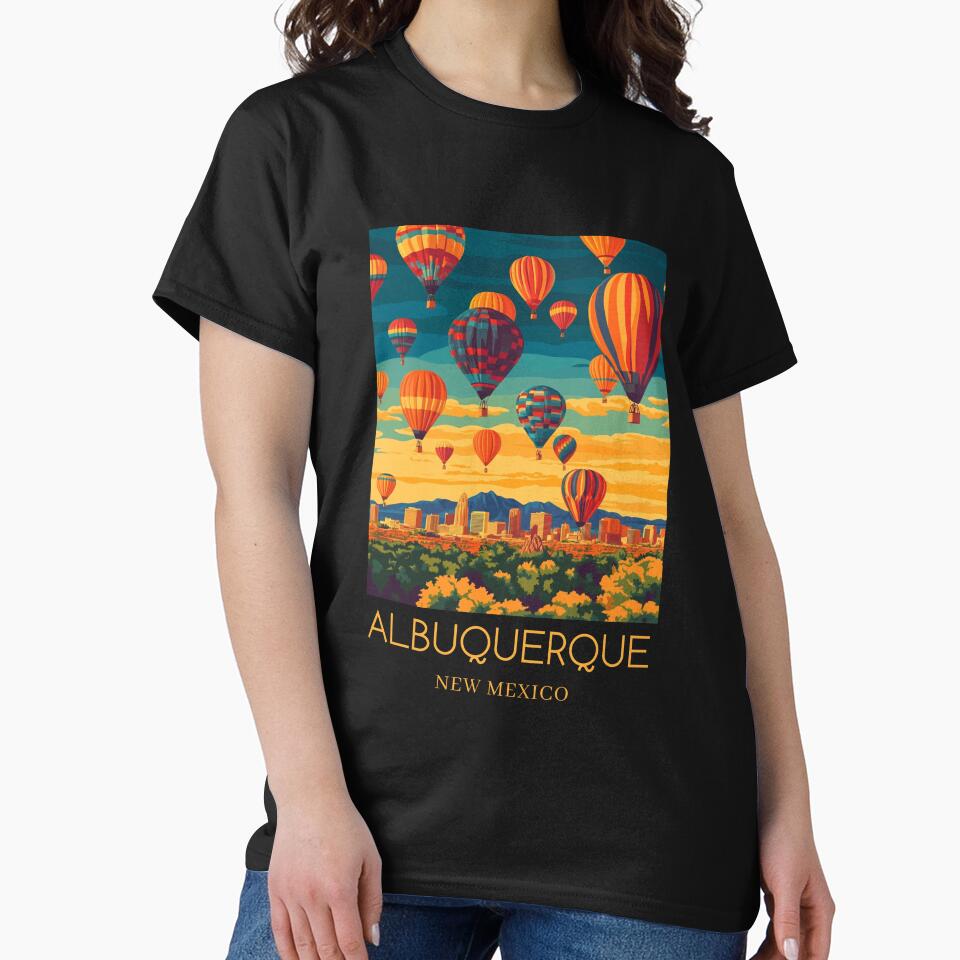 A Pop Art Travel Print of Albuquerque - New Mexico by StudioRedKoala
