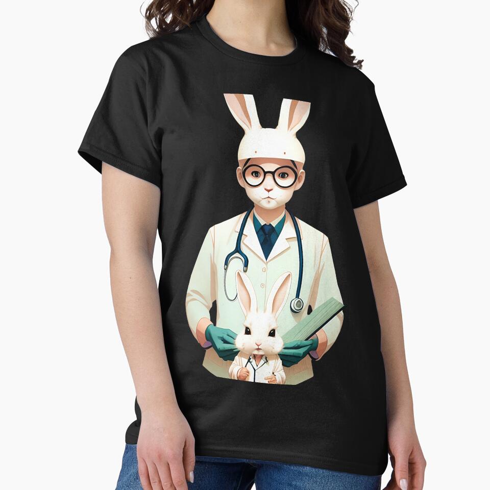 Cute baby doctor rabbit illustration 16 by vishalraifx