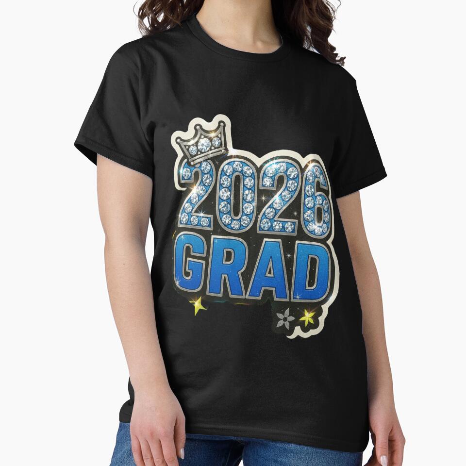 2026 GRAD Sticker – Diamond Crown by 3free3street - Neon & Graffiti Digital Art