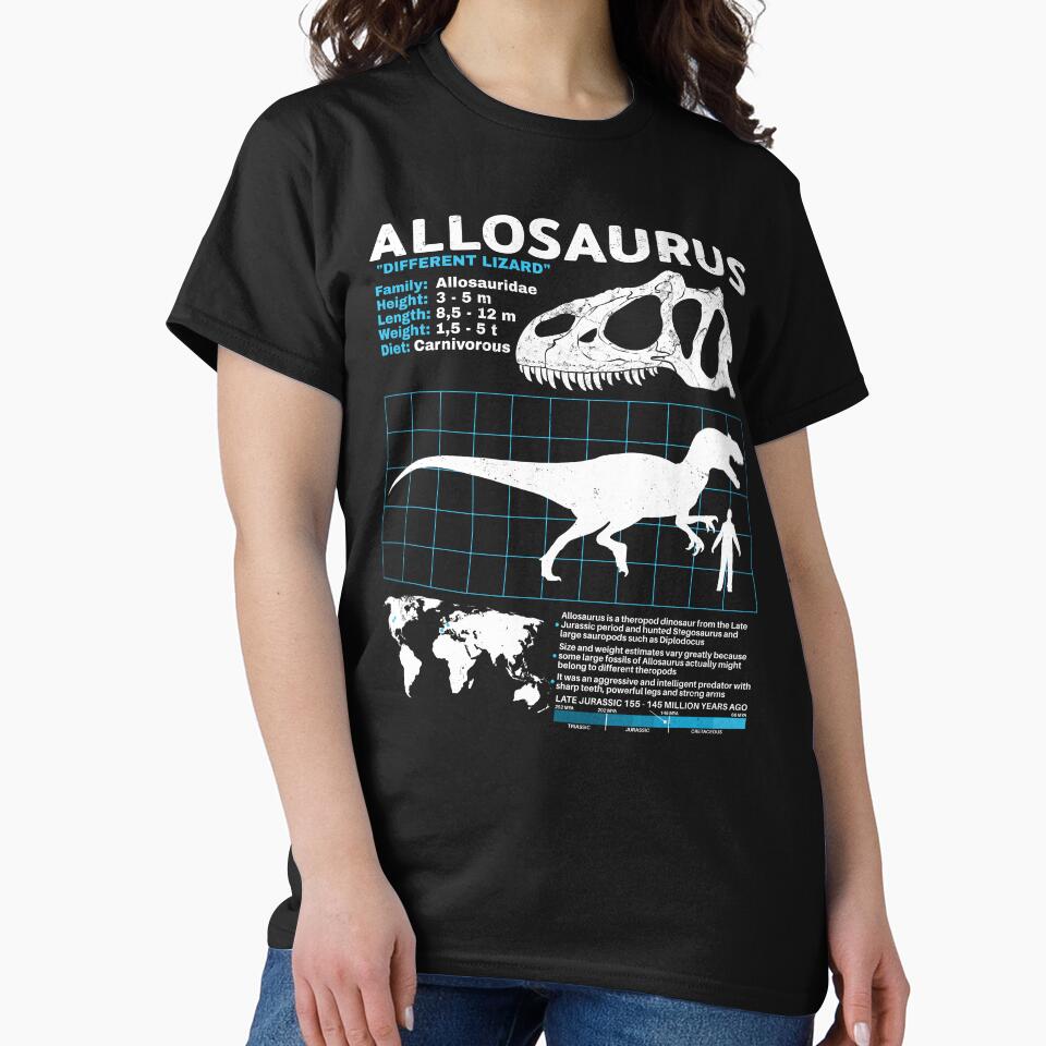 Allosaurus datasheet by NicGrayGraphic