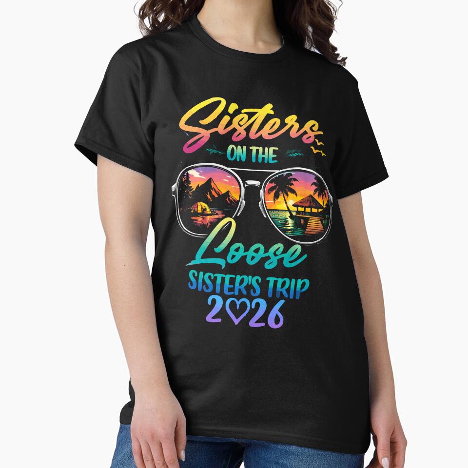 Sisters On The Loose Sister's Trip 2026 - Tropical Sunglasses Art by BendyBeasts