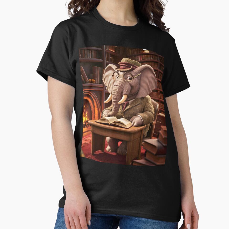 Elephant Portrait. elephant with glasses, elephant character by ElephantVibes