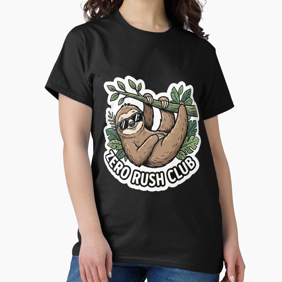 Cool Sloth Resting Zero Rush Club by Owcomm