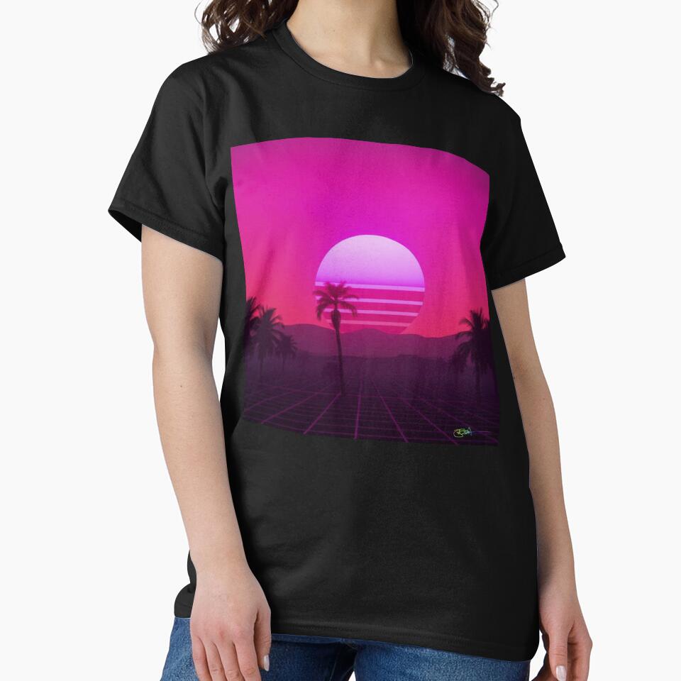 Synthwave Summer Retro 80s Neon Landscapes 369 by Benito Del Ray