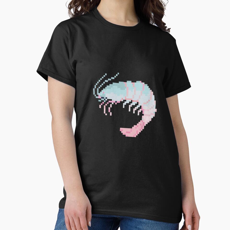Pixel shrimp in blue by PixelMarrero