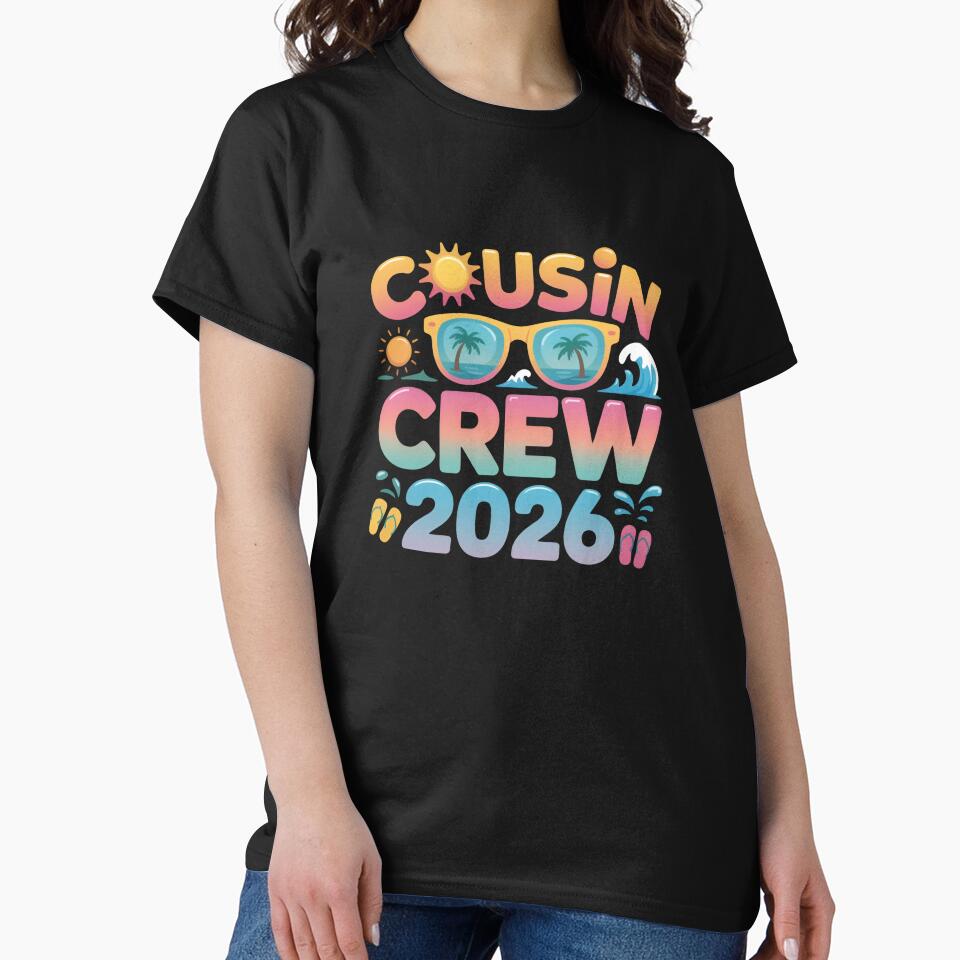 Cute Cousin Crew 2026 Summer Vacation Matching Family, Beach Holiday Graphic by Zizo-DR44