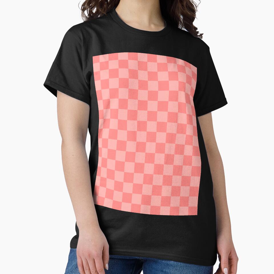 Checkerboard Mini Check Pattern in Double Blush Pink by kierkegaard