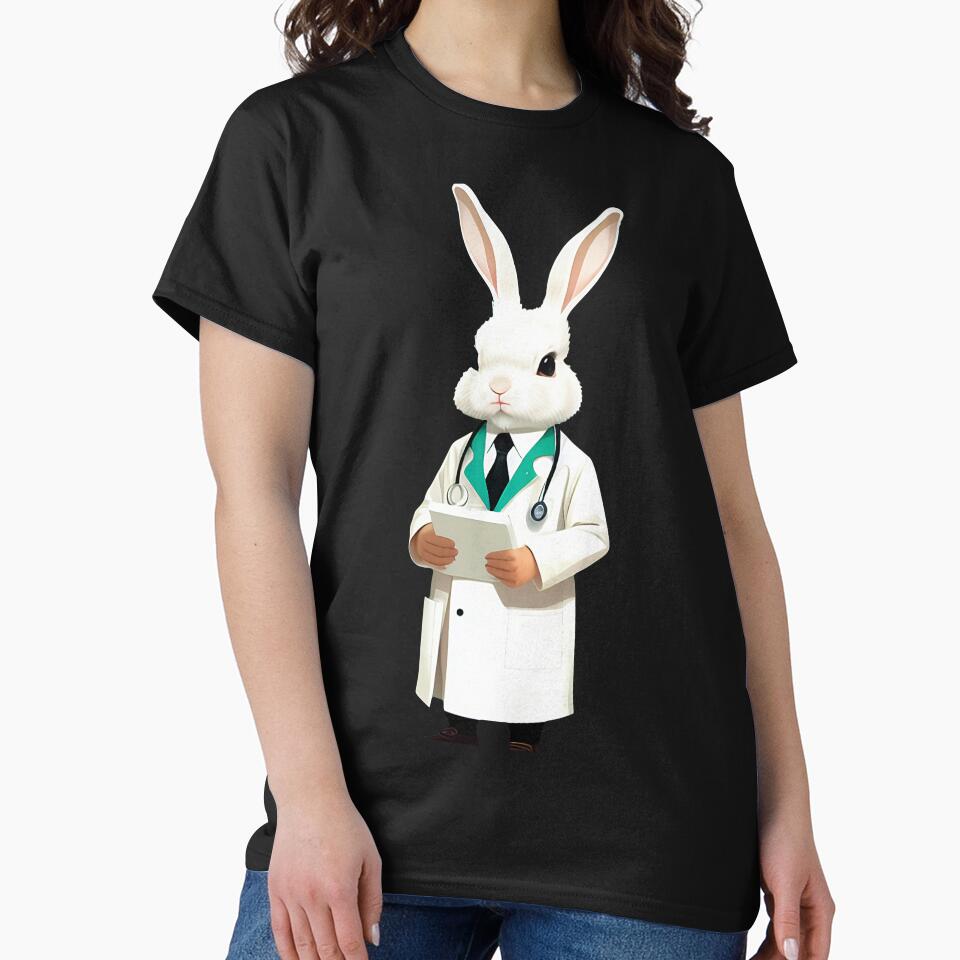 Cute baby doctor rabbit illustration 9 by vishalraifx