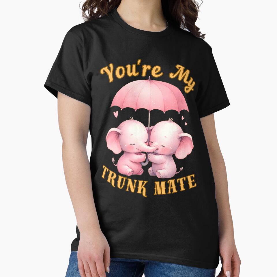 You're My Trunk Mate. watercolor elephant by ElephantVibes