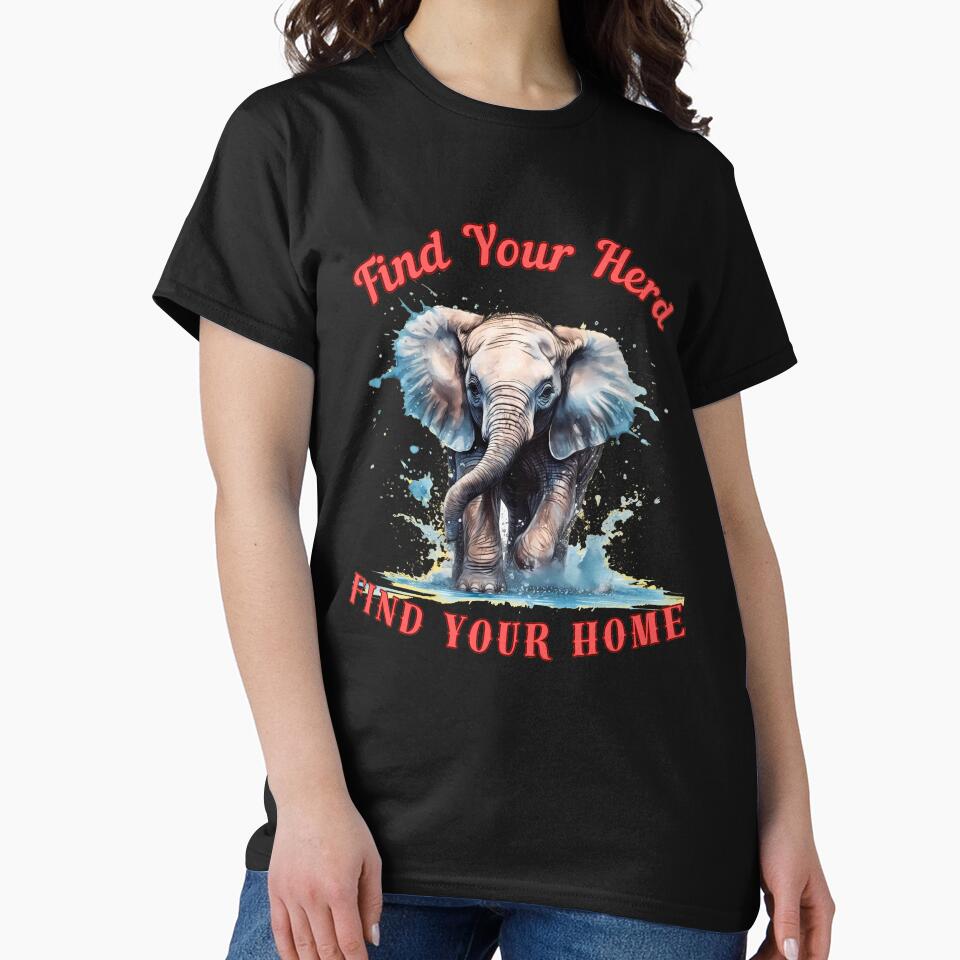 Find Your Herd, Find Your Home. happy elephant by ElephantVibes