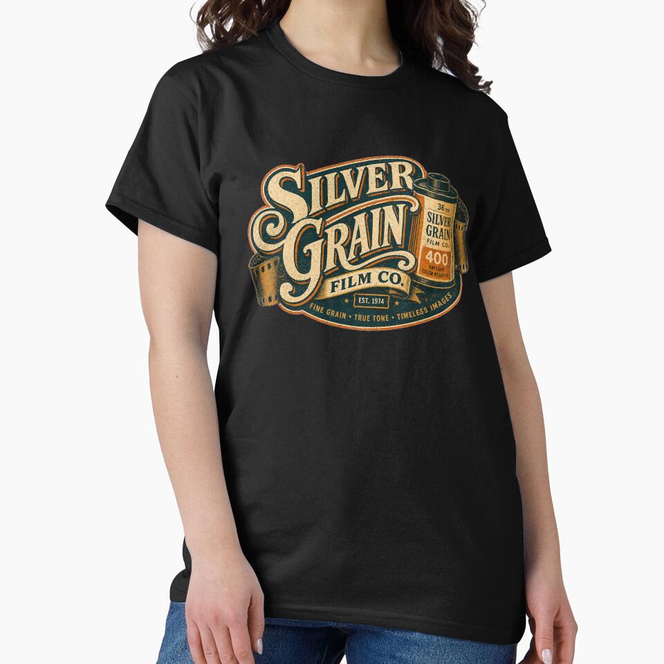 Silver Grain Film Co. Vintage Analog Photography Logo by Golden Era Studio