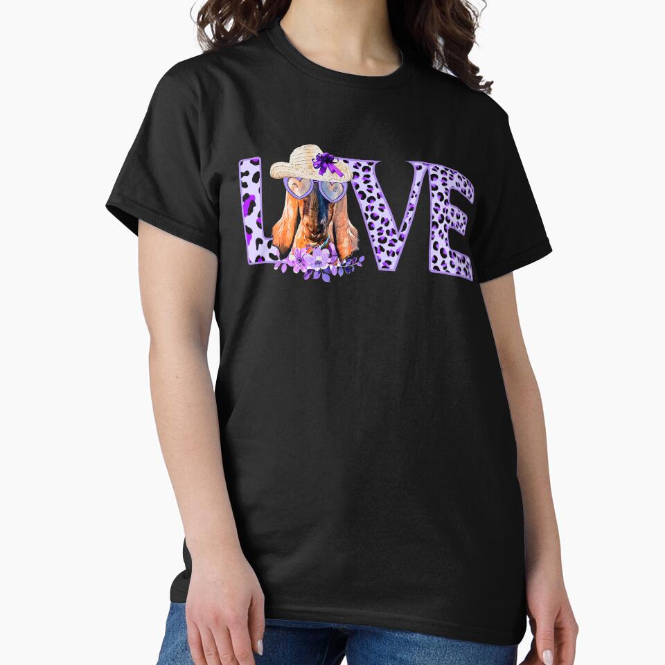 Nubian goat with purple accents. by CritterCapers