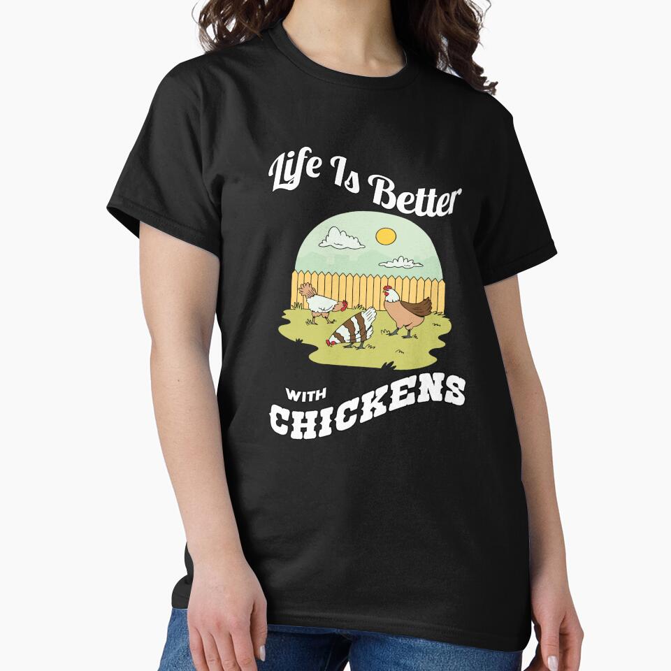 Funny Chicken Lover Gift Life Is Better With Chickens by fantasticdesign