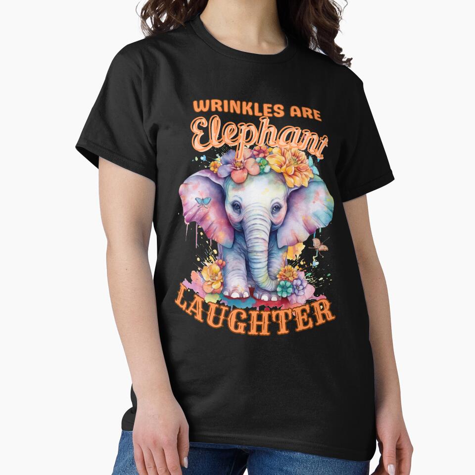 Wrinkles Are Elephant Laughter Lines. elephant portrait by ElephantVibes