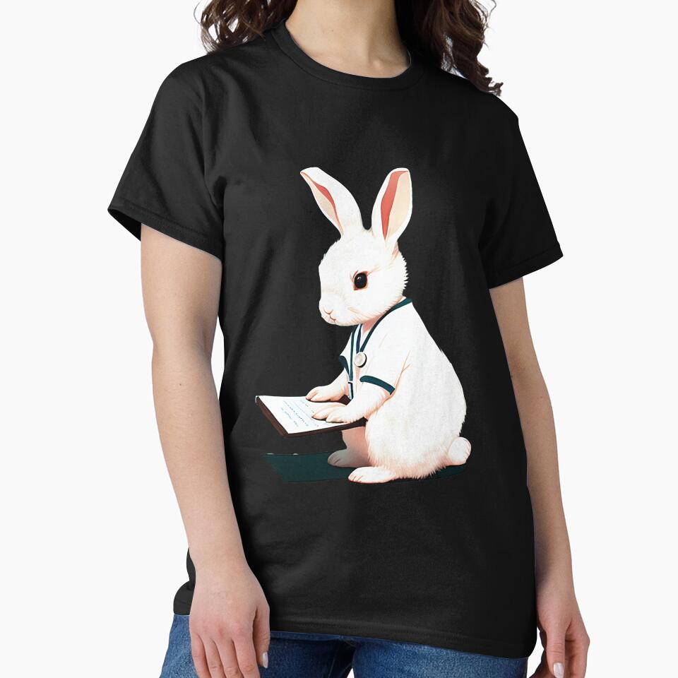 Cute baby doctor rabbit illustration 8 by vishalraifx