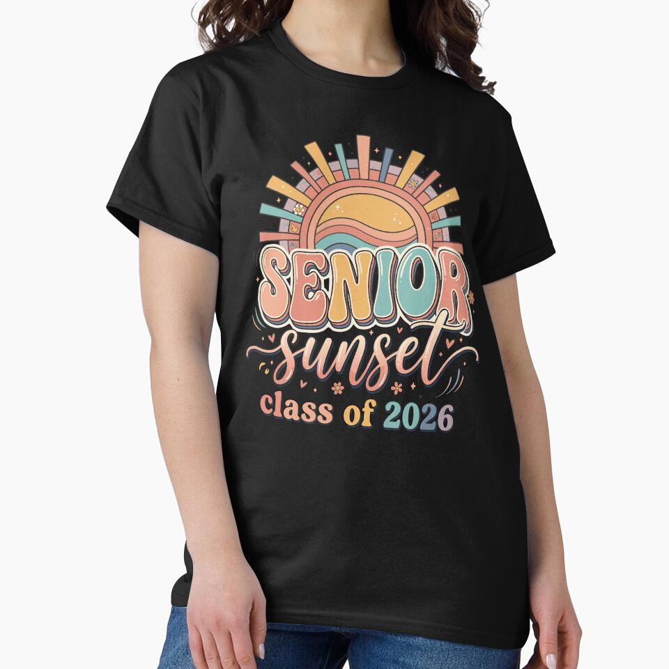 Senior Sunset Class of 2026 Retro | Graduation 2026 Bubbly | High School Grad Year by motivato