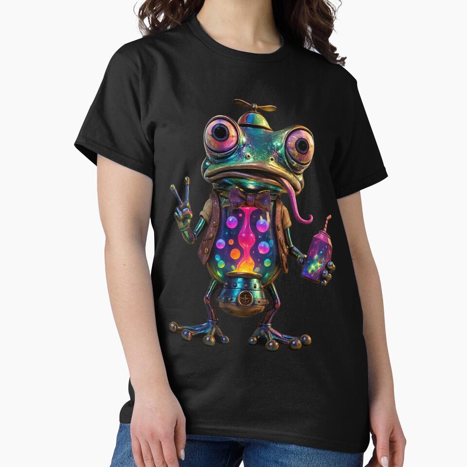 Chaos Juice Frog – Psychedelic Cyberpunk Frog by Kevin Shearer