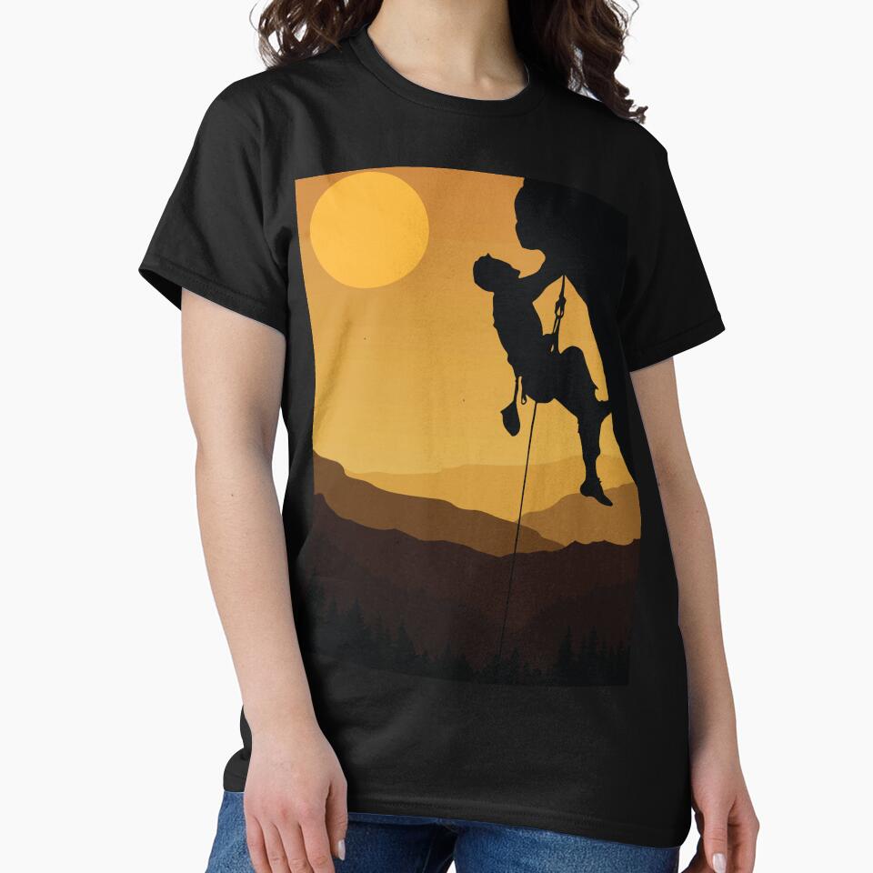Retro Rock Climbing Bouldering 80s Mountain Rock Climber by merchzy