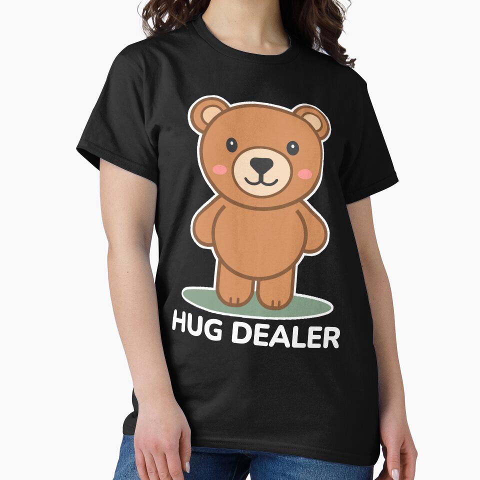Hug Dealer - Cute Teddy Bear Funny Pun by Shape Snip Studio