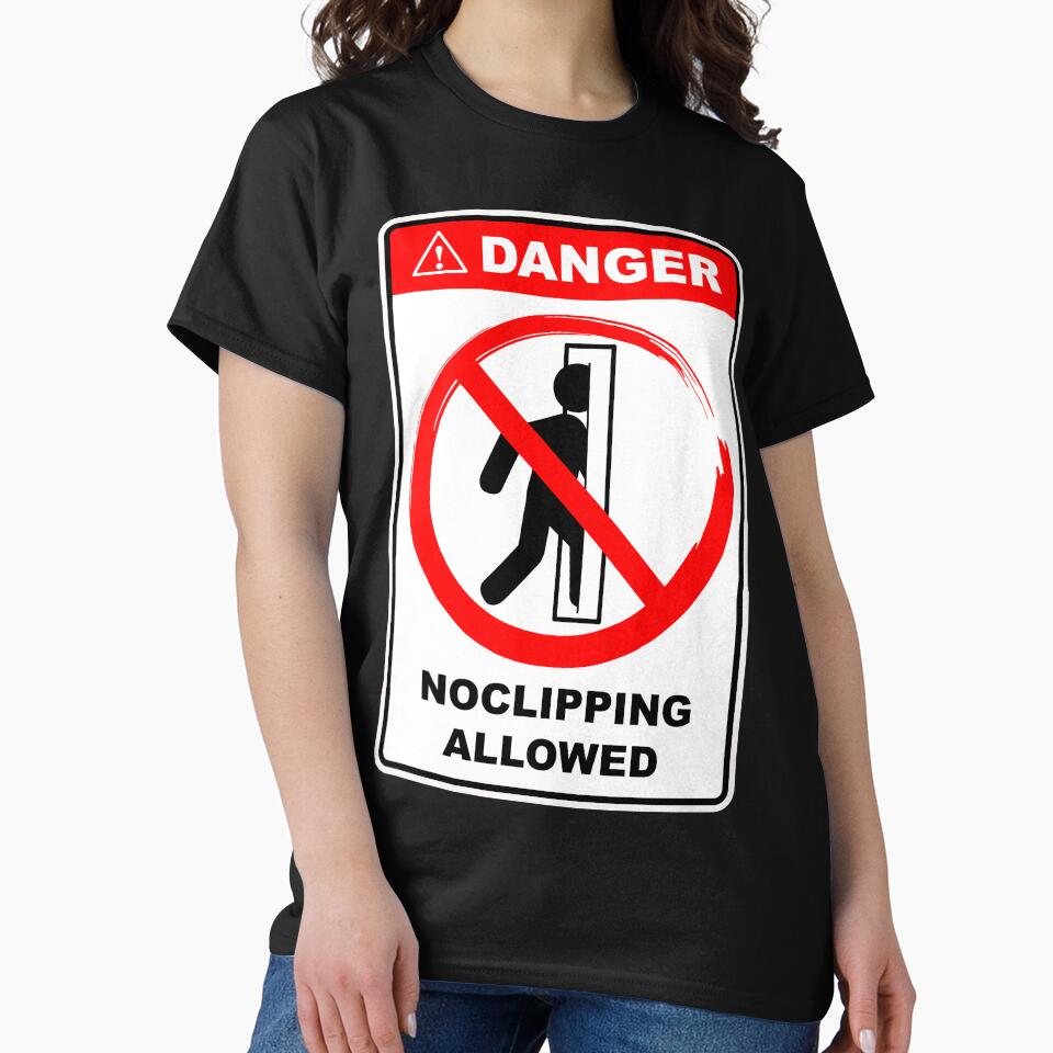 Danger No Clipping Allowed Sign by simdragonart