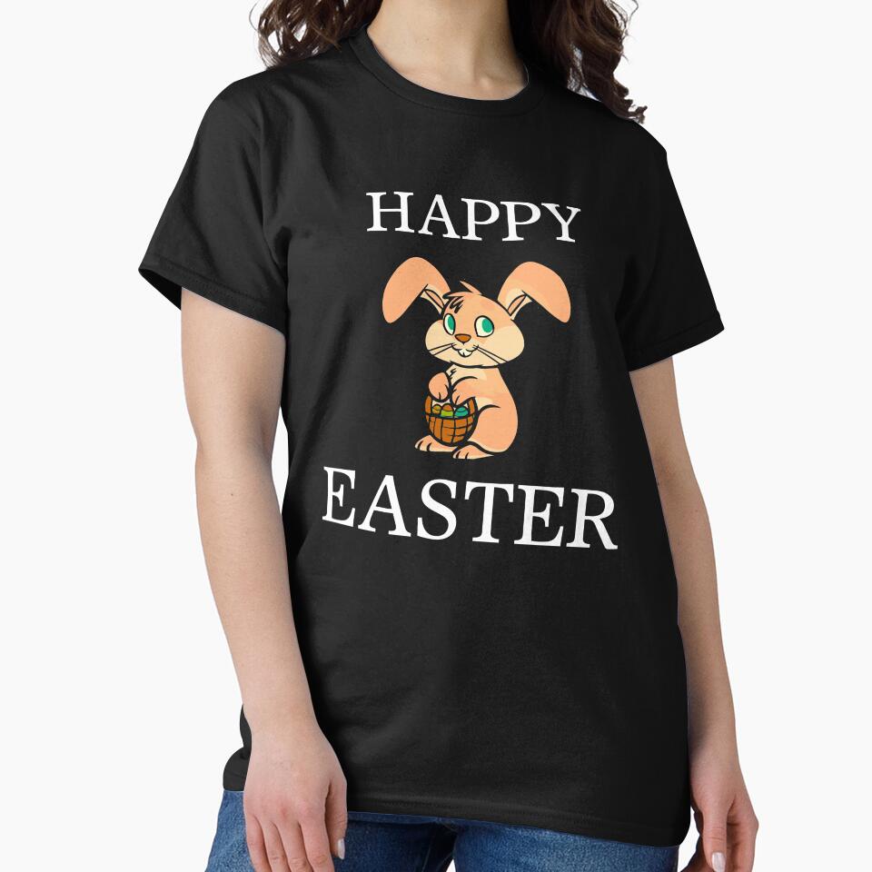 Happy Easter Bunny Rabbit Art Rabbit Print Cute Baby Rabbit Print Pet Rabbit Gift by TeesByDesign