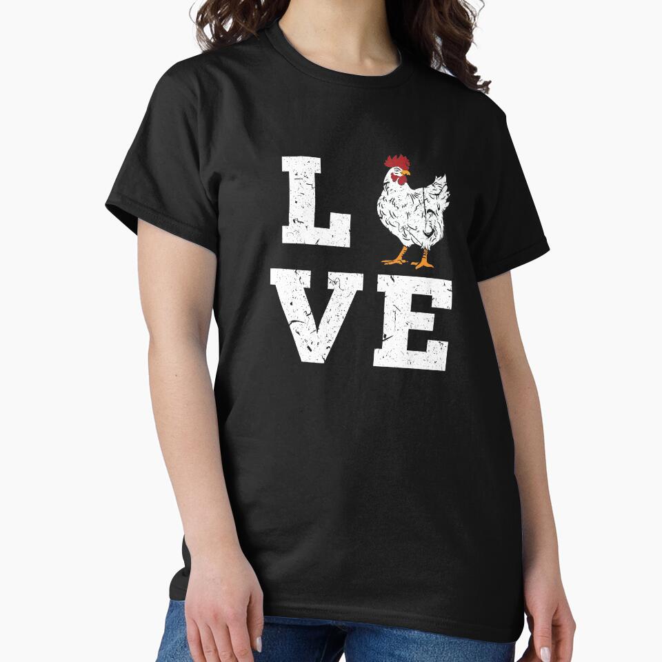Chicken Farming Farmer Love Birthday Gift by haselshirt