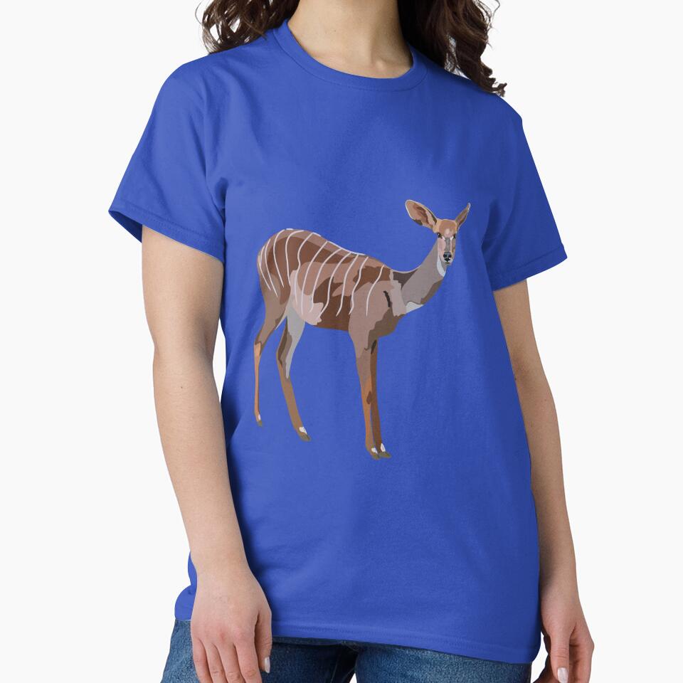 L is for Lesser Kudu,Lesser Kudu – Graceful African Antelope Wildlife Illustration by PrettylittlepastelUk