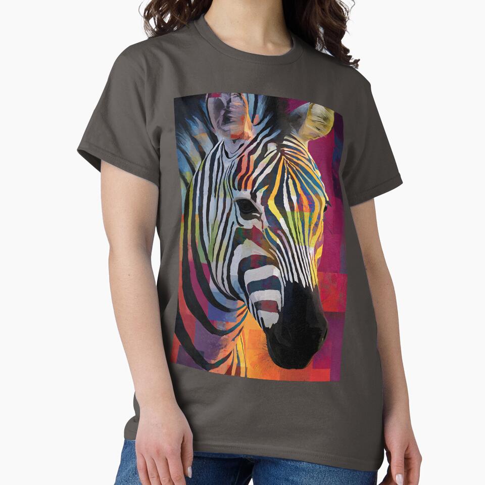 Protect the Wild Zebra - Bold Wildlife Artwork with Striking Color Spectrum and Energy by OlfactoART Studio