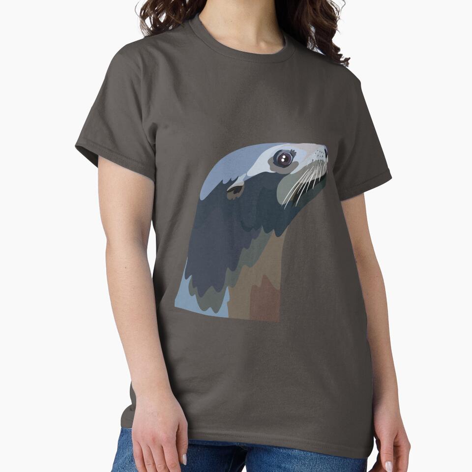 S is for Sealion,Sea Lion – Playful Marine Mammal Wildlife Illustration by PrettylittlepastelUk