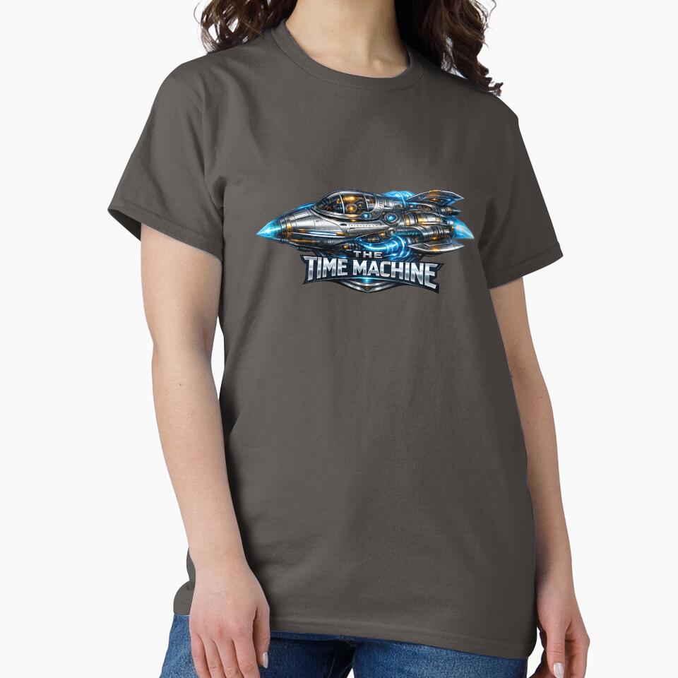 THE TIME MACHINE™ Futuristic Tartarian Rocket Capsule | Metallic Sci-Fi Time Travel Artwork by Emoji Emblems