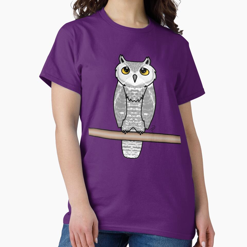 Cute White Owl Perched by lilpoltergeist