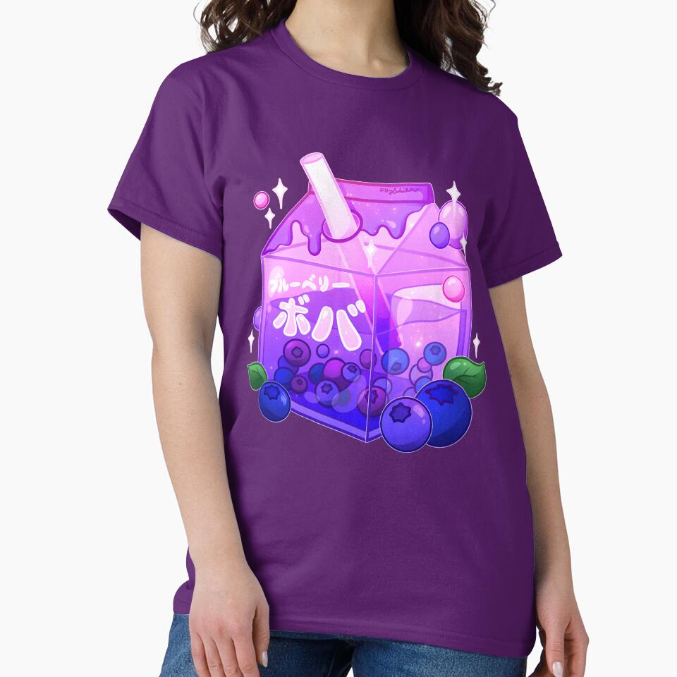 Aesthetic Blueberry Boba Carton by heysoleilart