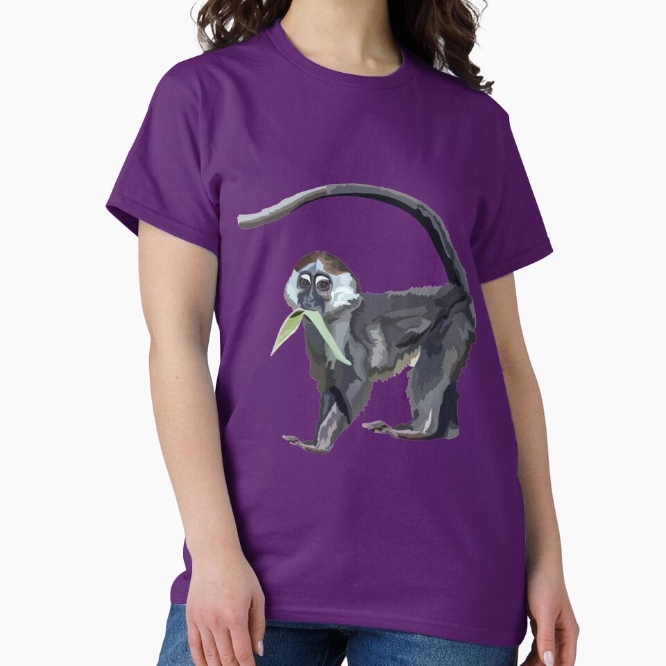 M is for Mangabey,Mangabey Artwork – Elegant Primate Illustration and African Wildlife Design by PrettylittlepastelUk